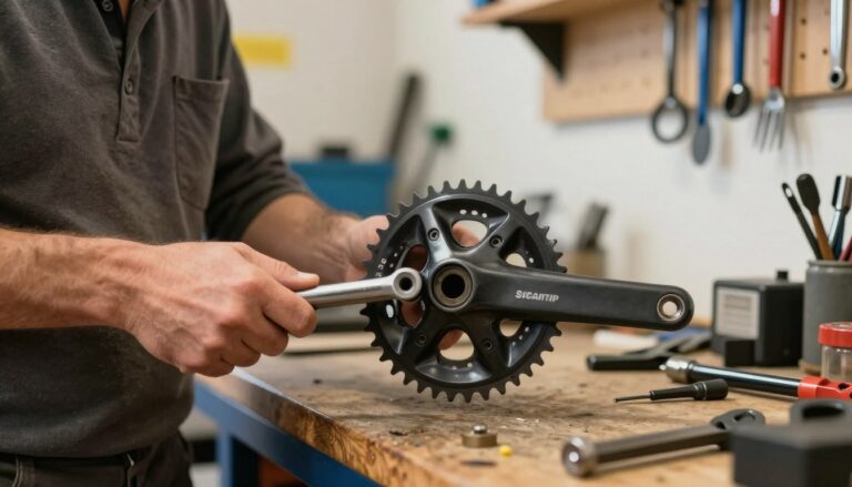 wymiana korby w rowerze