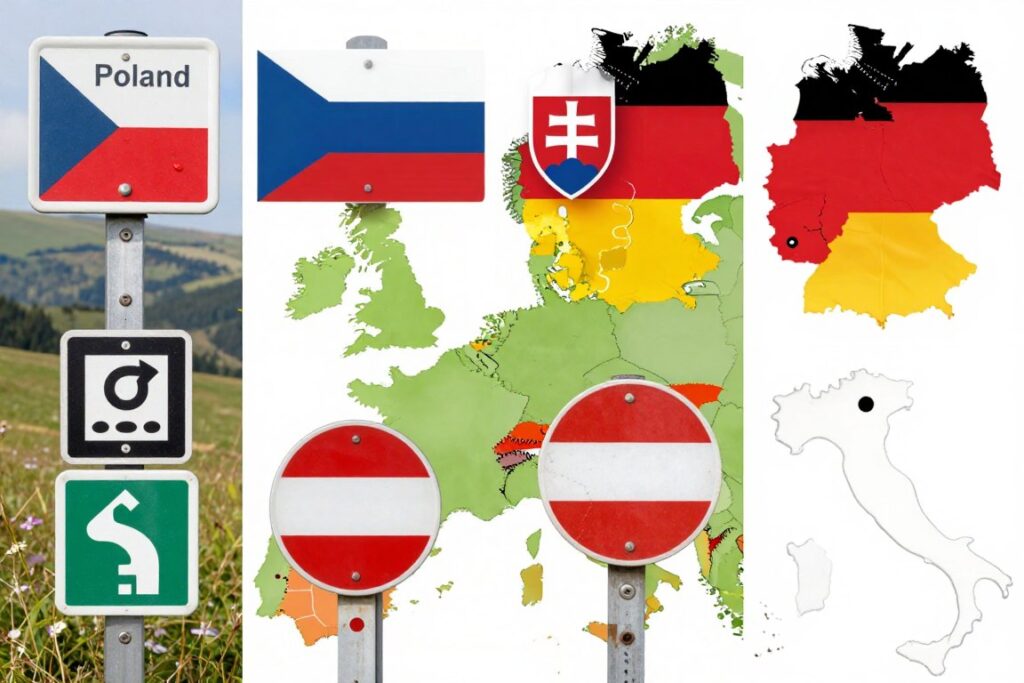 Różne systemy znakowania szlaków w Europie Różne systemy znakowania szlaków w Europie