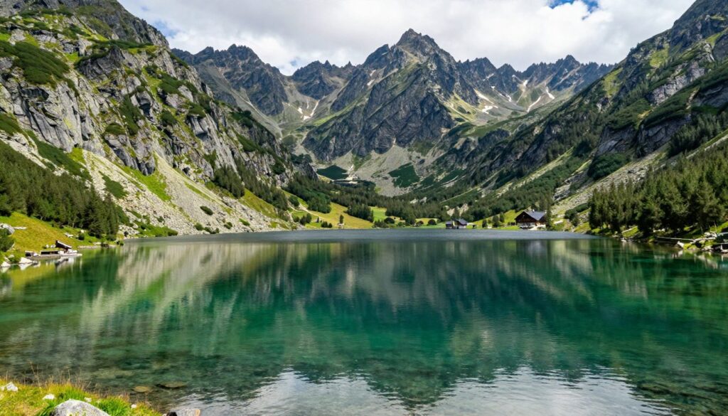 Zielony Staw Kieżmarski w Tatrach Słowackich Zielony Staw Kieżmarski w Tatrach Słowackich