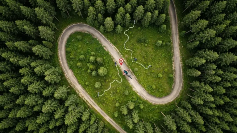 Singletrack Glacensis - polska sieć MTB single tracków w Bieszczadach z mapą i zielonymi lasami