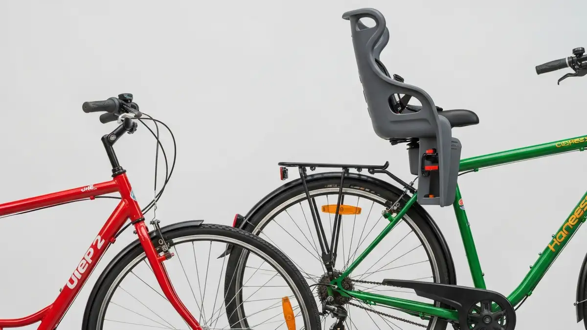 Porównanie fotelików Thule Yepp 2 i Hamax Caress montowanych na tylnym bagażniku roweru